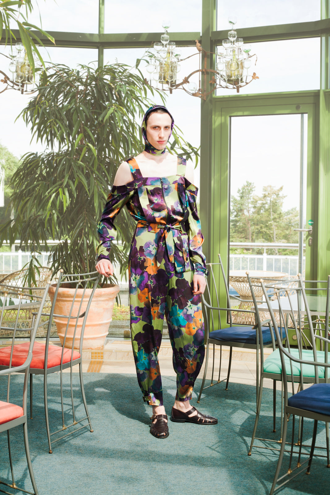 Floral Silk Overall