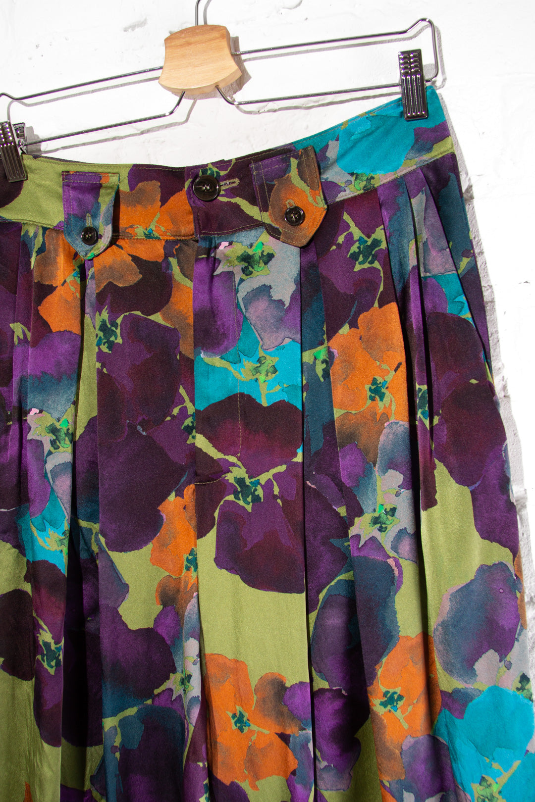Floral Silk Trousers