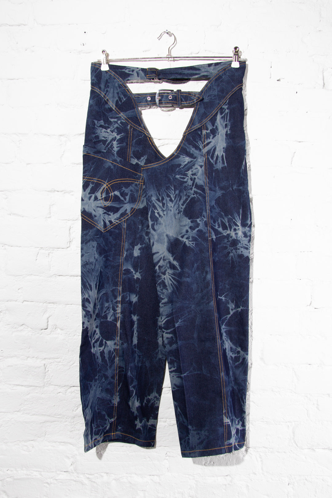 Tie Dye Denim Chaps - Sample