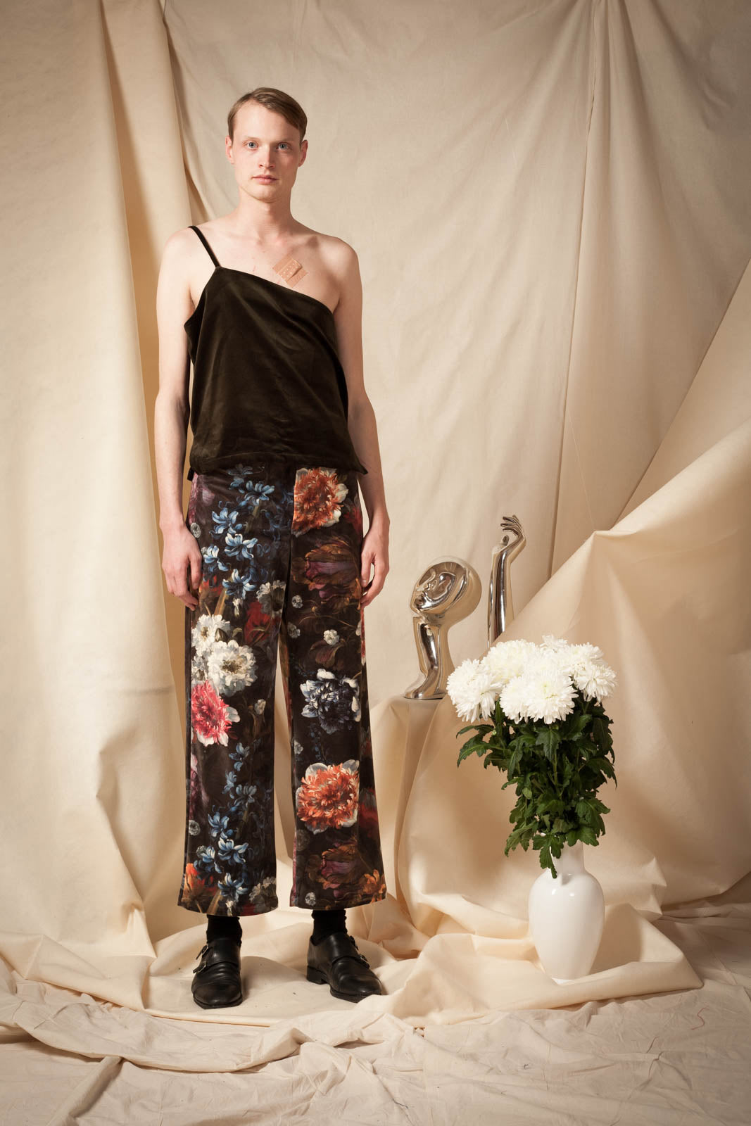 Floral Velvet Trousers