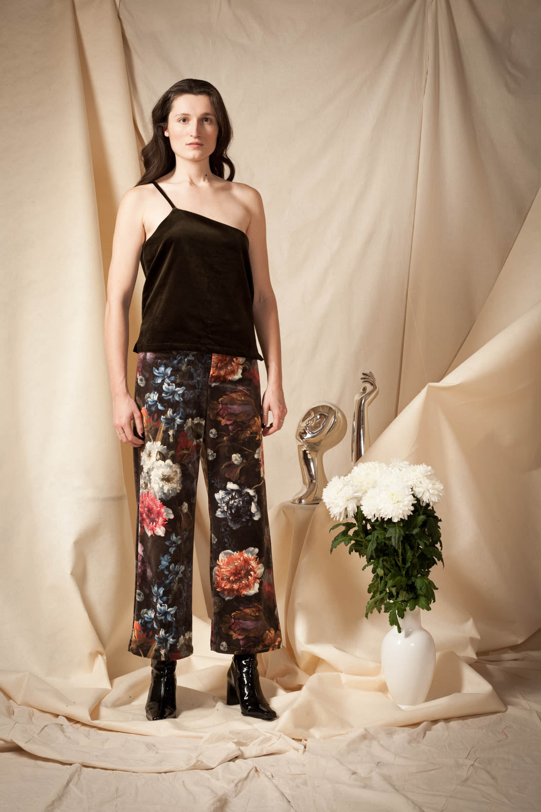 Floral Velvet Trousers