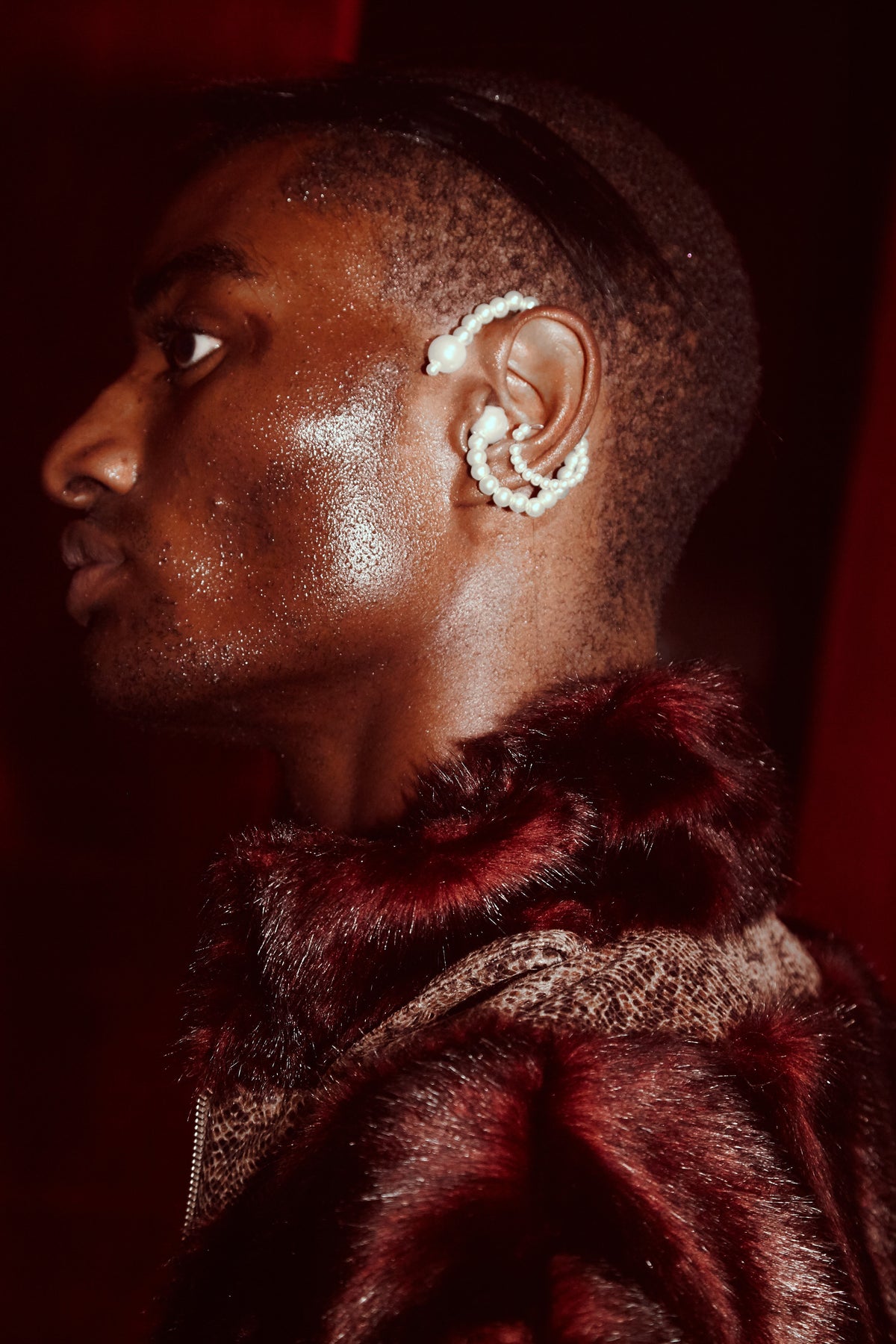 Red Faux Fur Jacket