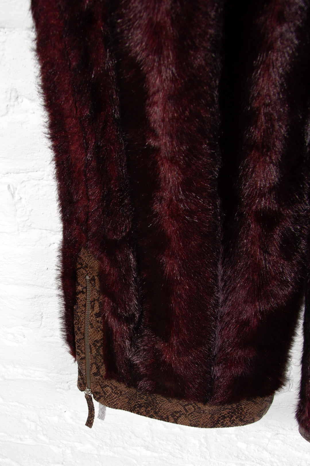 Red Faux Fur Trousers
