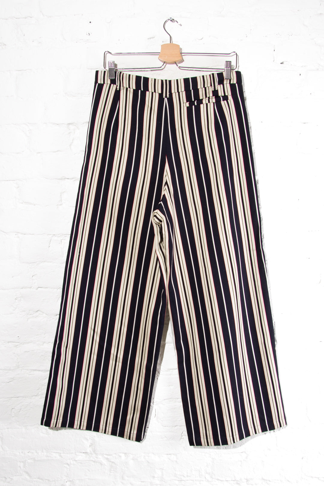 Striped Trousers with Embroidery