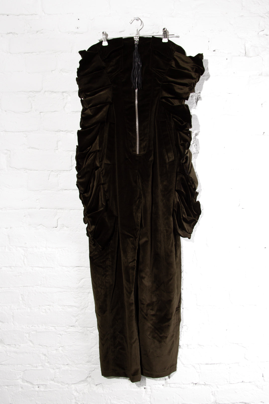 Velvet Ruffle Jumpsuit