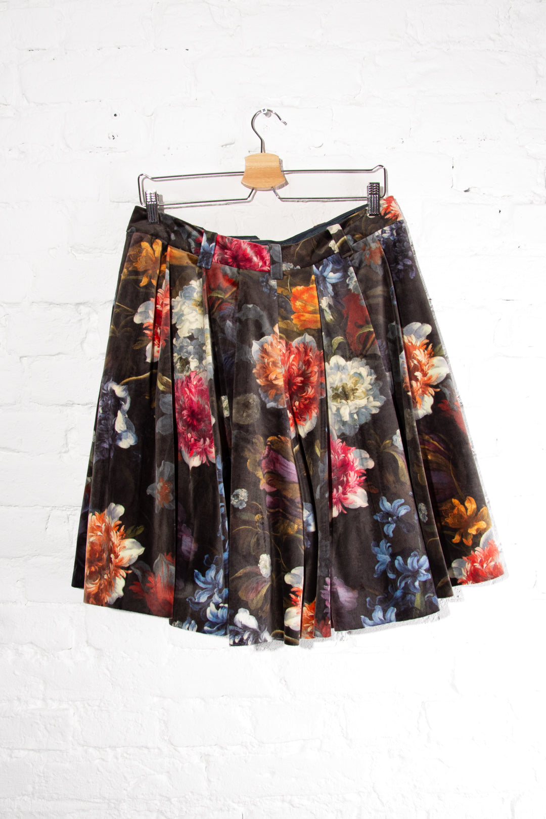Floral Velvet Trouser Skirt