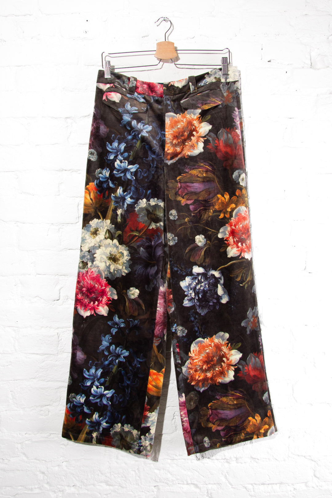 Floral Velvet Trousers